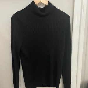 Eddie Bauer Womens Black Turtleneck Sweater